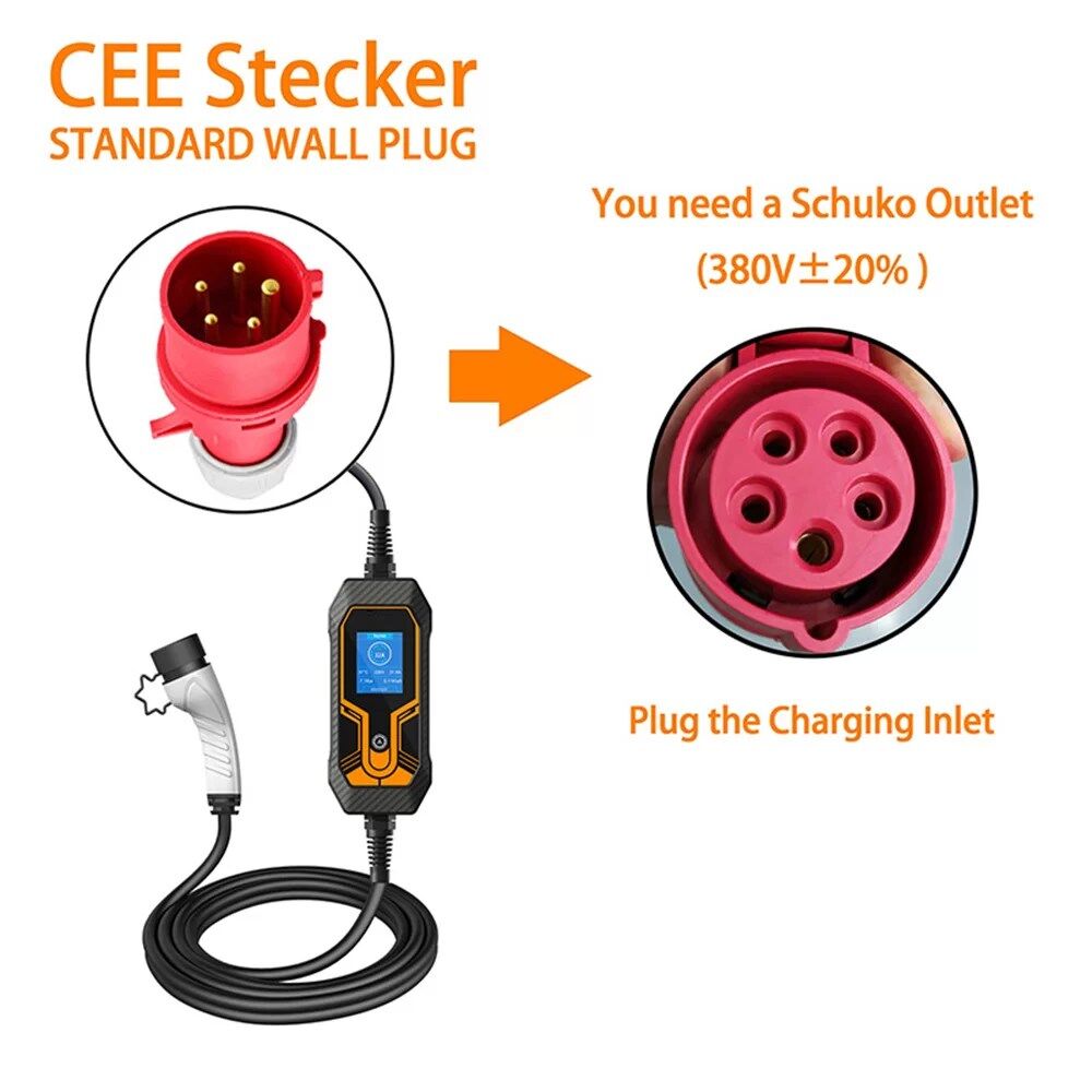 portable ev car charger 11kw 4