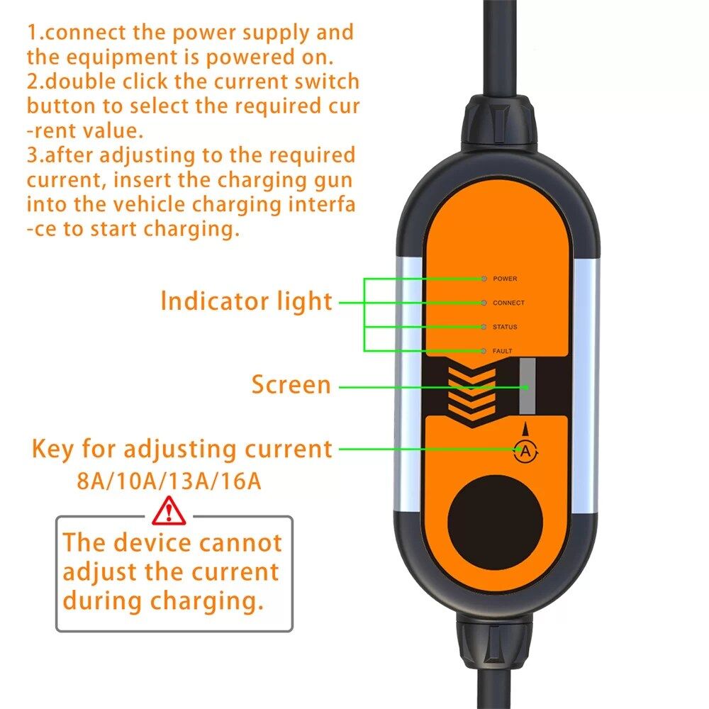 portable ev car charger 3.5kw 5