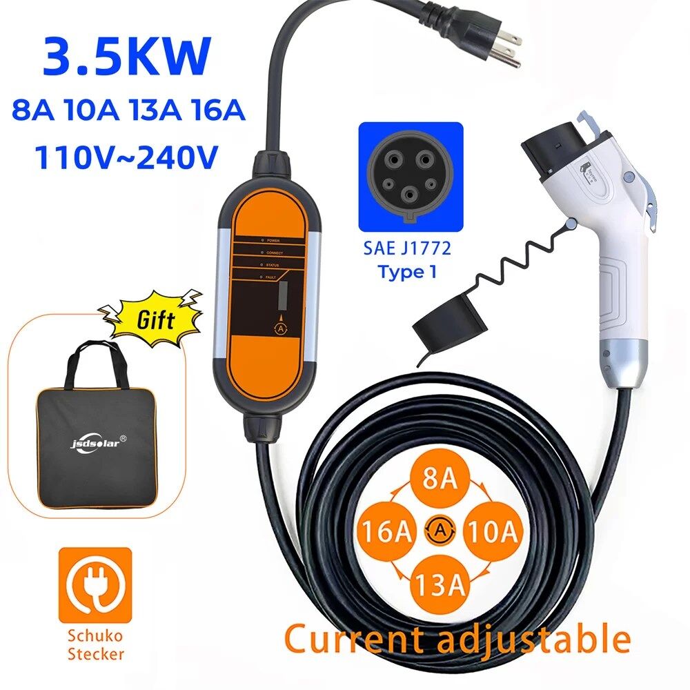 portable ev car charger 3.5kw 7