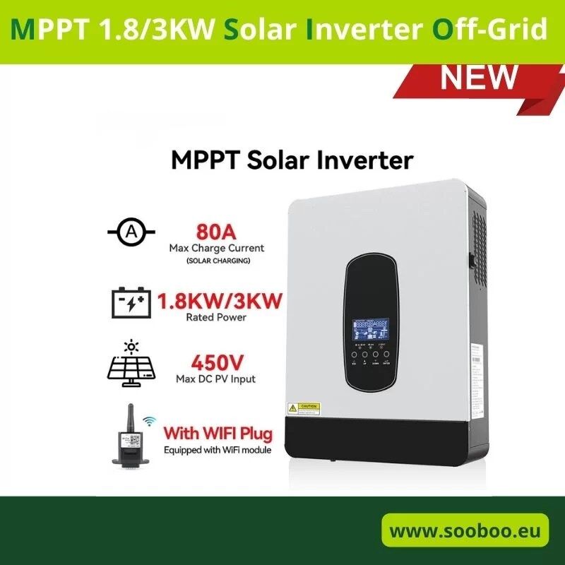 1.8KW Hybrid Solar Inverter Off Grid 12V 220 240V
